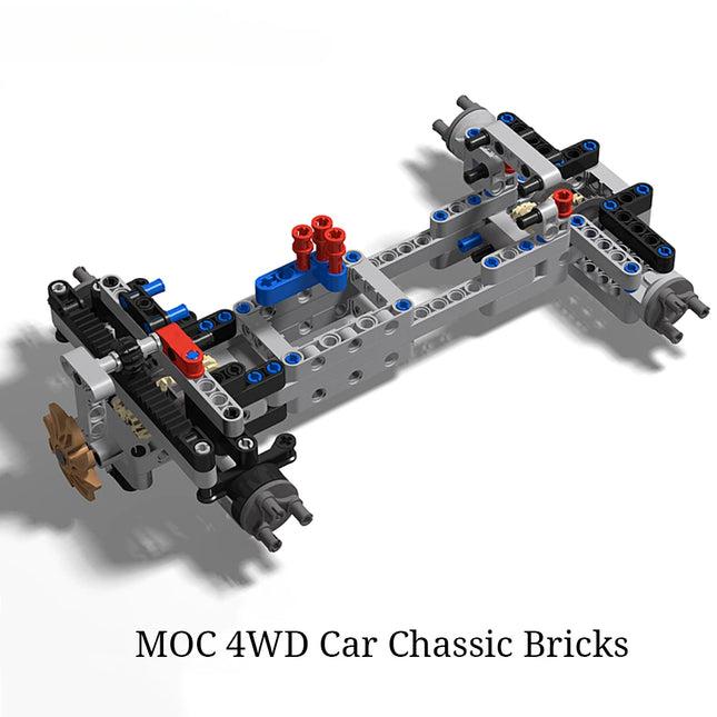 4WD RC Car Chassis Electric Set Four-Wheel Drive Technical Chassis Bricks IR Remote Reciever MOC Building Blocks for legoeds
