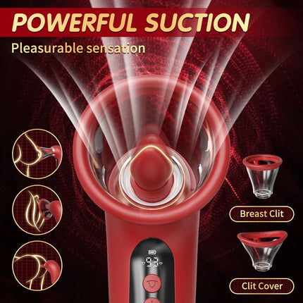 Vacuum Sucking Tongue Licking Vibrator for Women Clit Sucker Nipples Breast Massager Removable Cup Female Masturbation Sex Toy