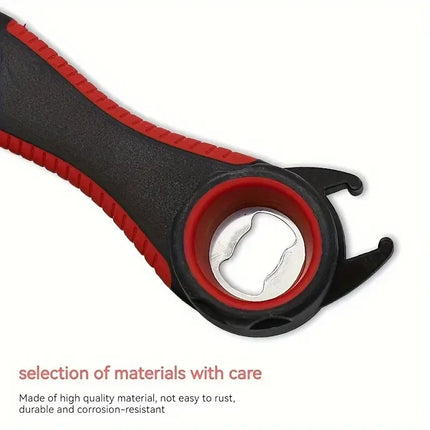 1Pc Multifunctional 5-in-1 Beer Bottle Can Opener Kitchen Anti-Slip Beer Cap Rotary Bottle Opener Kitchen Tool