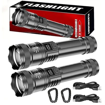 Powerful P50 Led Flashlights 2000LM Ultra Bright Tactical Light Emergency Spotlights Telescopic Zoom Light Builtin 18650 Battery