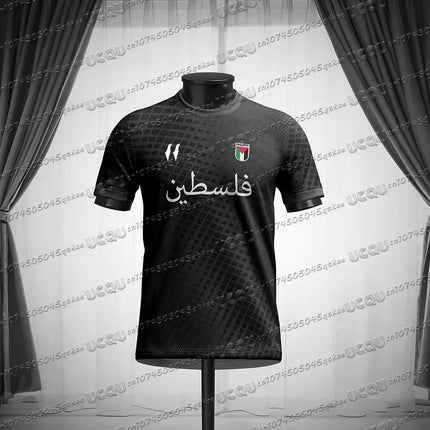 Palestine Football Jersey Summer Sports Short Sleeve Flag 3D Print Tee Summer Men'S Outdoor Fitness Training T-shirt Sport Top