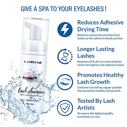 Eyelash Extension Shampoo Foam Lash Cleaning Foam Deep Clean  Mousse No Stimulation Mascara Remover Makeup Accessories Tools