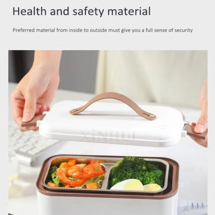Food Warmer Heated Rice Cookers Portable Car Electric Steamed Cooking Lunch Box Mini Heating 2 Layer Minimalist Multifunction