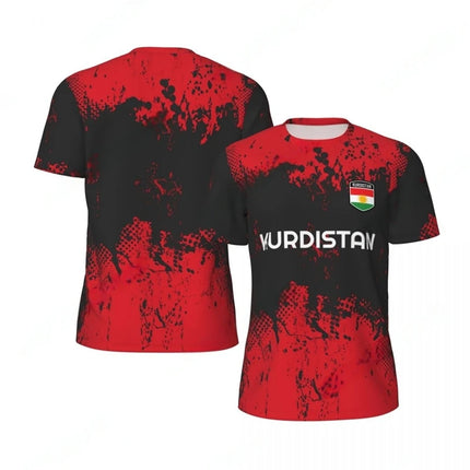KURDISTAN 3D Print Sport Quick-dry Breathable Men T-shirt Outdoor Football Jersey Club Fan Team Short-sleeve Clothing Summer Top