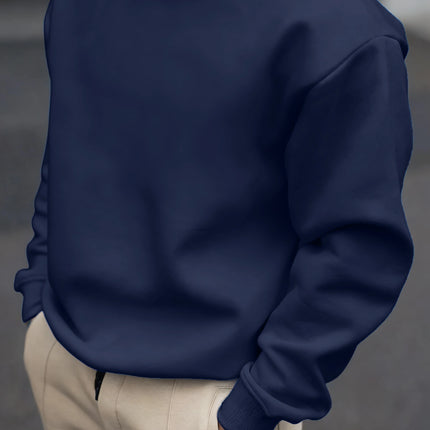 Mens Soft Autumn Sweatshirts Street Business Pullovers Comfortable Basics Tops Sport Casual Sportswears Daily All-Match Clothing