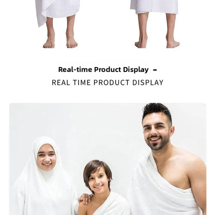 Ihram Hajjtowe Pilgrimage Towel Cross-Border Longli Saudi Arabia Muslim Hajj Headscarf Unisex Summer Winter Spring Autumn