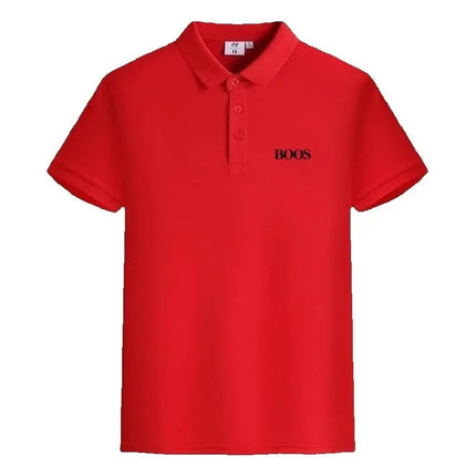 New high-quality men's short-sleeved polo shirt, summer fashion, casual, comfortable, breathable, and cool top