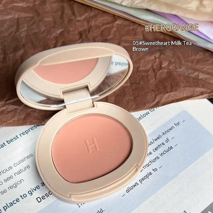 Hot HERORANGE Monochromatic Blush Makeup Palette Long Lasting Natural Cheek Tint Waterproof Blush Cosmetic