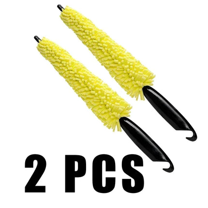1/2pcs Sponge Brush Motorcycle Wheel Rims Washer Car Hubcaps Wash Auto Cleaning Tool With Handle Bicycle Dirt Pit Tool