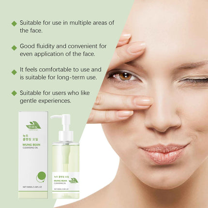 Mung Bean Makeup Dissolving Oil Skin Nourishing Dirt Refresh Not Greasy Clearing Pore Purifying Moisturizing Cleansing Face Oil