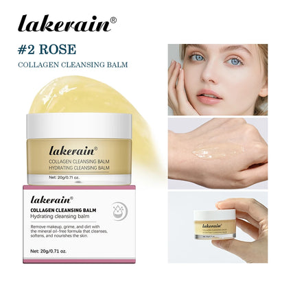 Pro-Collagen Cleansing Balm 3in1 Facial Cleanser For All Skin Types Soften Deep Cleanse Hydrate Makeup Non-greasy Cleansing Balm