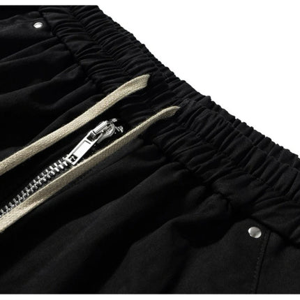 2025 Dark RO Style Drawstring Multi-pocket Tooling Shorts Men's Niche Casual Loose Straight Five-point Pants