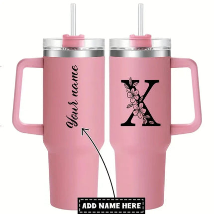 Personalized 40oz Tumbler with Name Custom Mother's Day Gifts Tumbler Metal Stainless Steel Vacuum Thermal Coffee Tea Mug