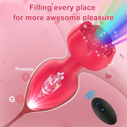 10 Modes Anal Plug Vibrator Vibrating Butt Plug Remote Control Anal Plug for Prostate Massage Adult Sex Toys for Men and Women