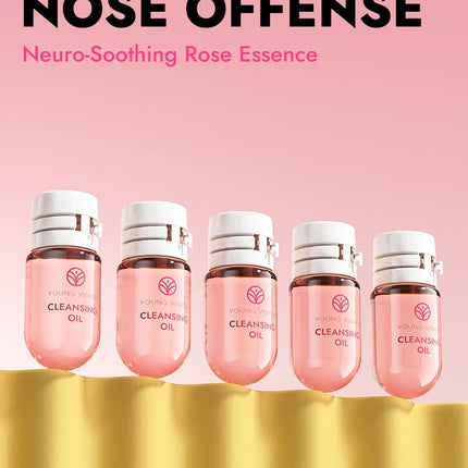 YOUNG VISION  5/10-Piece Makeup Remover Oil + 100-Piece Cotton Pads Gentle Skin-Friendly Deep Cleansing Makeup Remover Oil Set