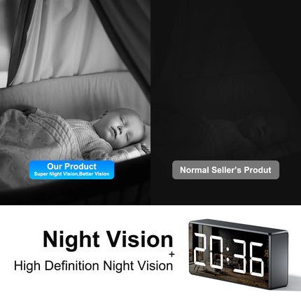 1080P HD WIFI Clock Camera 166degree Camera Micro CamIR Night View Alarm Camcorder Digital Watch Video Mini DVR Oculta Small Cam