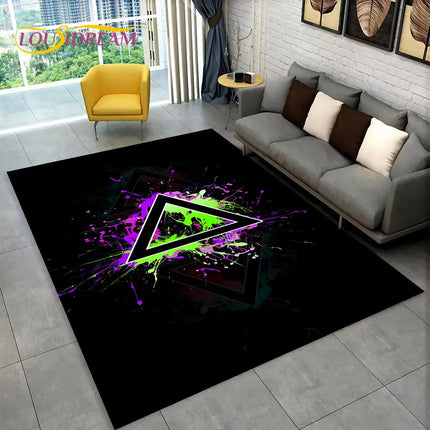 3D Cartoon Game Gamer Gamepad Large Area Rug, Carpet Rug for Living Room Kids Bedroom Sofa Doormat Decor, Child Non-slip Floor Mat