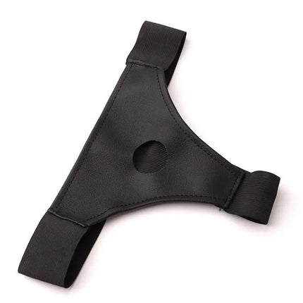 Men's Strap-On Dildo Panties Wearable Hollow PU Leather Penis Lengthening Sleeve Strapon Harness Belt for Male-to-Female