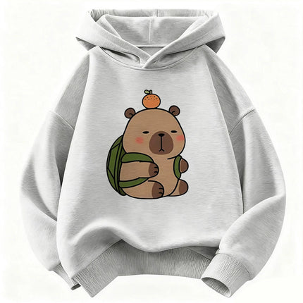 New Kids Kawaii Capybara Children's Hoodie Sweatshirt Cute Hoody for Boys Girls Spring Casual Hoodies
