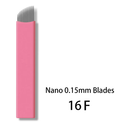 50pcs/Box Pink 0.15mm Microblading U Shape Needles Permanent Makeup Eyebrow Tattoo Manual Nano Blades Needles