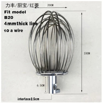 Stainless Steel Wire Whip Stirrer Accessories Mixer To Beat Egg Balls Blender Milkshake Noodle Machine Parts