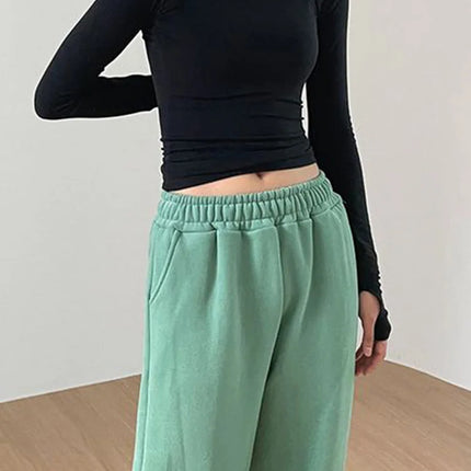 Women Casual Slim Fit Long Sleeve O-Neck T-shirts Tops Spring Fall Solid Color Tees with Thumb Holes Streetwear