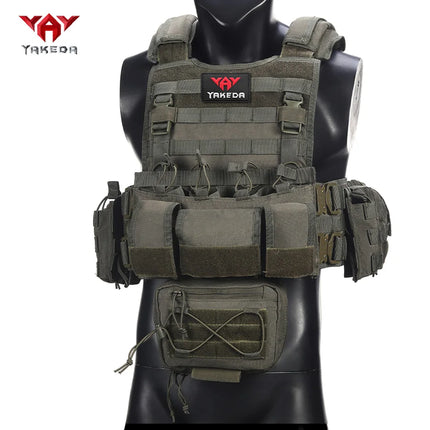 YAKEDA Quick Release Hunting Vest - 4 Metal Buckles Triple Mag Pouch / YAKEDA Quick Release Hunting Vest - 4 Metal Buckles Triple Pouch