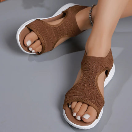 Toe open spot 2025 fish mouth casual fashion sandals low-heeled women