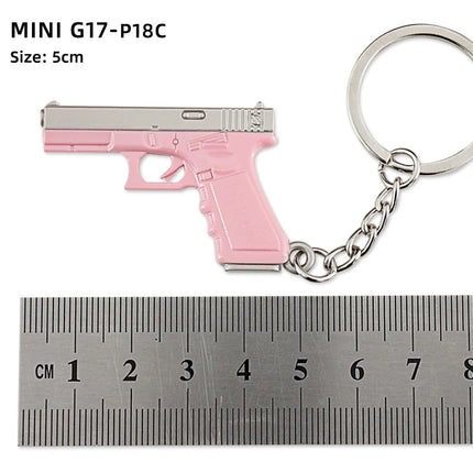 Hot Game Keychain Jewelry Weapon Mini Gun Model Metal Pendant Key Chain Fashion Chaveiro Bag Car Key Holders Gift For Kids Men