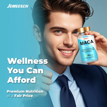 Maca Root Tablets for Men To Maximize Vitality and Performance Made with Black Maca, Ashwagandha,Black Pepper