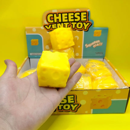 & Cheese Squishy Toy Simulation Cheese Squeeze Toy Soft Cute Decompressing Pinching Cheese Sticky Slow Rebound for Adults Toy