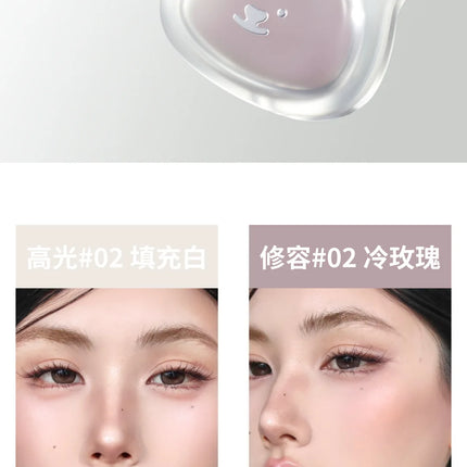 LEEMEMBER Contour Highlighter Powder Matte Fine Powder Long Lasting Waterproof Oil Control Natural Face Bronzer Brighten Makeup