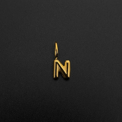 eManco Stainless Steel Gold-plated Charms Modern Style 3D Bubble Alphabet Elements DIY Necklace Bracelet Jewelry Making