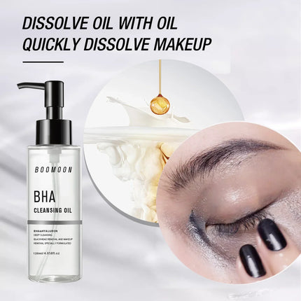 BOOMOON 120ml Salicylic Acid Makeup Remover Oil Blackhead & Make Up Cleanser Gentle Deep Cleansing without Irritation