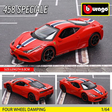 Bburago1:64 Ferrari E812 COMPETIZIONE Model Small Collection Car Alloy Model Toy Gift Scene Decoration Classic and Exquisite