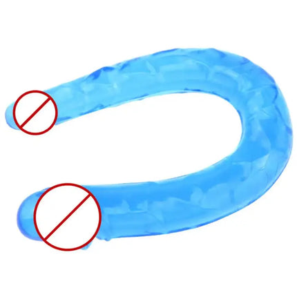 1PC Pink Soft Jelly Double Dildos Vagina Artificial Sex Toys Shop For Couple Women Gay Lesbian Masturbators Anal Plug U Shape