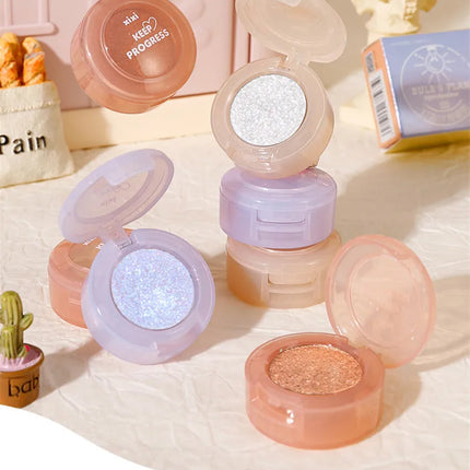 Monochrome Glitter Eyeshadow Pearlescent Highlighter Powder Makeup Diamond Eye Shadow Palette Bright Shiny Eye Makeup Cosmetics