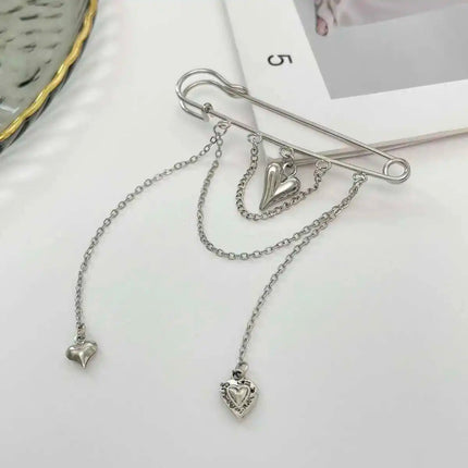 PuRui Trend Creative Silver Color Tassel Pendant Anklet Chain Women Paperclip Foot Ankle Chain with High Heels Accessory Jewelry