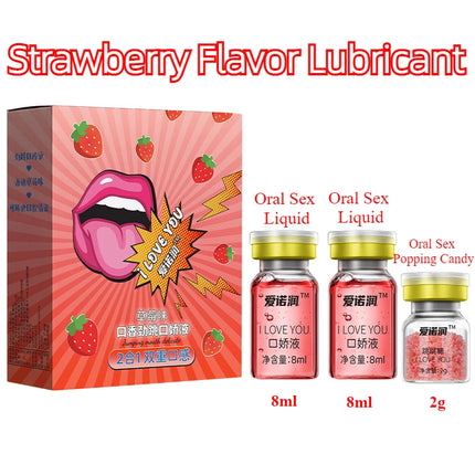 2-in-1 Fruity Strawberry Pineapple Lubricant Lickable Oral Sex Lubricating Fluid Adult Flirting Oral Sex Couple Stimulate Lube