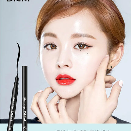 DNM 12 Colors Eyeliner Pen Waterproof Soft Sponge Head Silkworm Pen Quick Dry Black Natural Coloring Liquid Eyeliner White