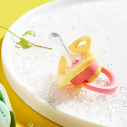 Silicone Baby Pacifier Baby Bites and Chewable Products Comfortable Nipple Appearance for Newborns Flat Pacifier Care Tools