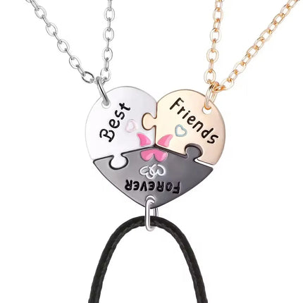 2/3pcs Friendship Necklaces for Women Girls Kawaii Best Friends Mom Daughter Pendant Chain BFF Jewelry Accessories Gifts 2025