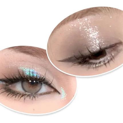 Monochrome Glitter Eyeshadow Pearlescent Highlighter Powder Makeup Diamond Eye Shadow Palette Bright Shiny Eye Makeup Cosmetics