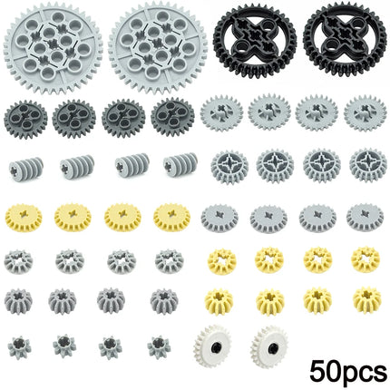 MOC Bricks Technical Accessories Bulk Multiple Sizes Gear Cross Axles Set Compatible Building Blocks Educational  Leduo Toy