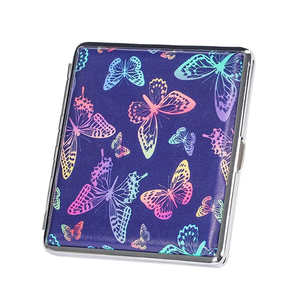 Creative Cigarettes Case Hold 20 Sticks Printed Leather Cigarette Case Smoking Box Sleeve Pocket Tobacco Pack Women Girls Gift
