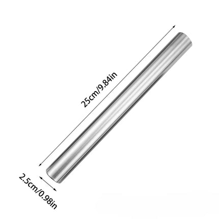 20/25/30cm Stainless Steel Non-Stick Rolling Roller Dough Bake Pizza Pastry Embossed Roller Surface Rolling Pin Kitchen Utensils