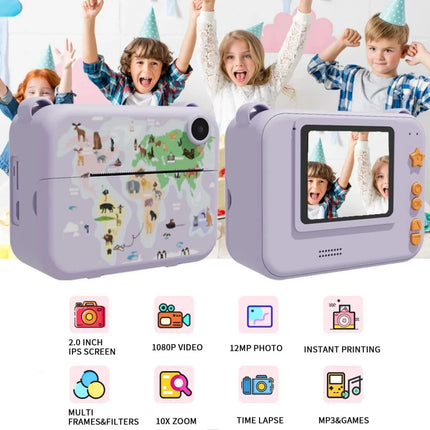 Digital Children Camera For Photography Mini Printer Portable Thermal Instant Print Photo Kids Camera Video Educational Toy Gift