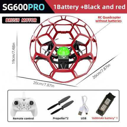 SG600 MAX 2.4G RC Racing Football Drone 3D Full Protection Pressure Altitude Brushless Remote Control Quadcopter For Kid Adult