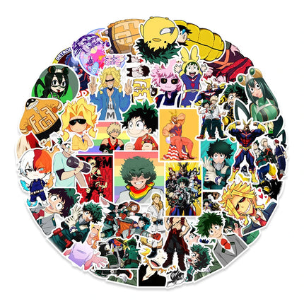 10/30/50/100pcs My Hero Academia Anime Deku Stickers Cool Waterproof Sticker DIY Notebook Phone Luggage Cartoon Graffiti Decals