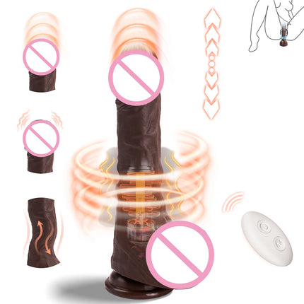 Realistic Dildo Vibrator for 18+ Women Suction Cup 9 Vibrations 3 Thrusting Swing Heating Modes APP Remote Control Adult Sex Toy